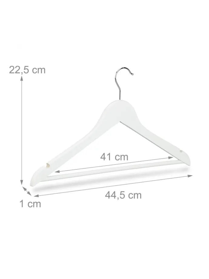 30x Kleiderbügel in Weiß