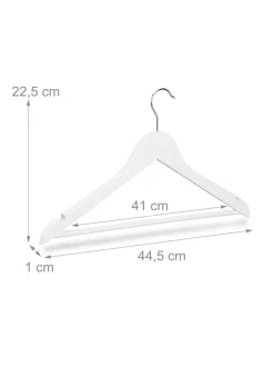 90x Kleiderbügel in Weiß