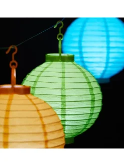 10x Lampions in Bunt - Ø 20 cm