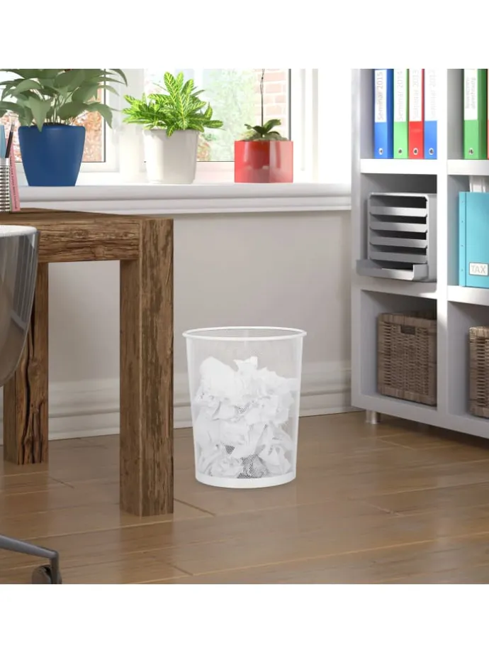 2x Papierkorb in Weiß