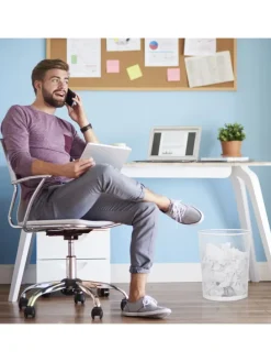 2x Papierkorb in Weiß