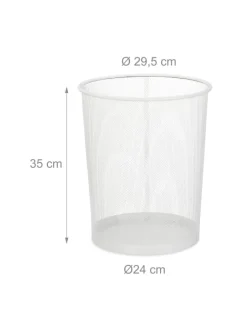 2x Papierkorb in Weiß