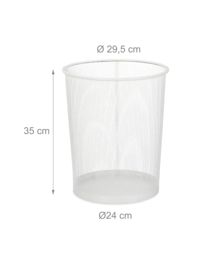 2x Papierkorb in Weiß