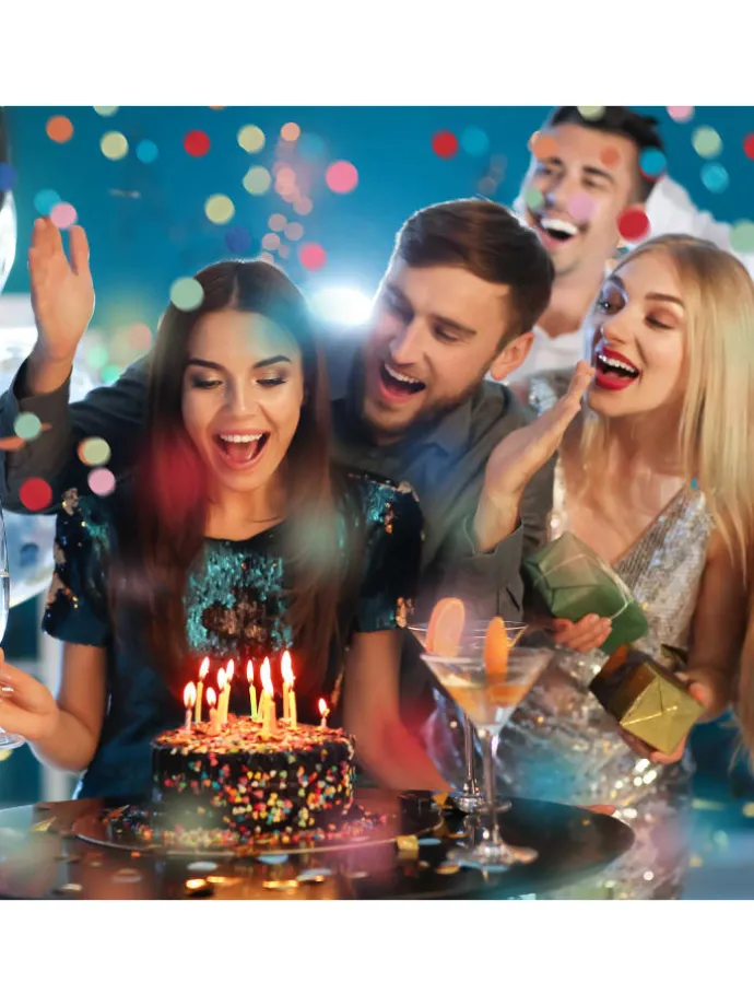 12x Party Popper in Bunt