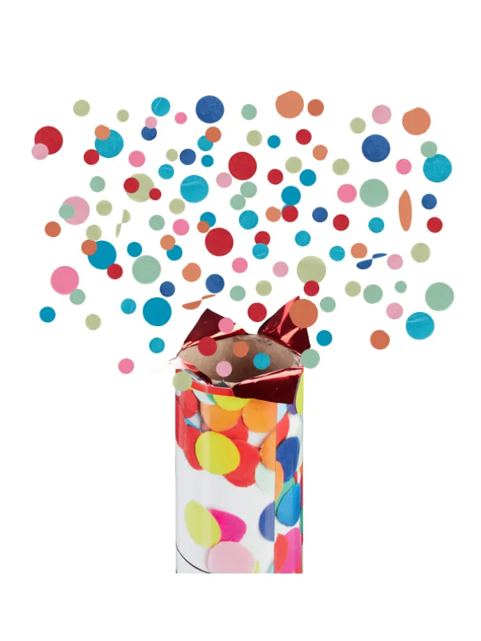 12x Party Popper in Bunt