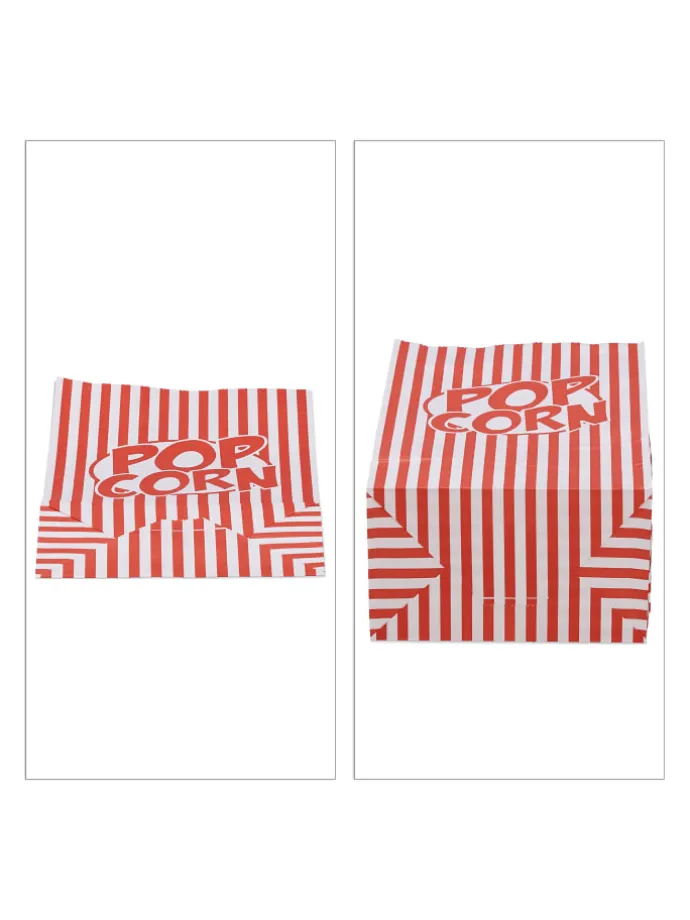 144x Popcorntüten in Rot/ Weiß