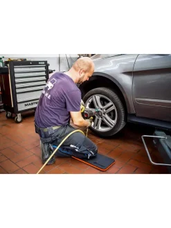 2x Premium Kniekissen für Garten Haus Werkstatt 44x22cm in orange