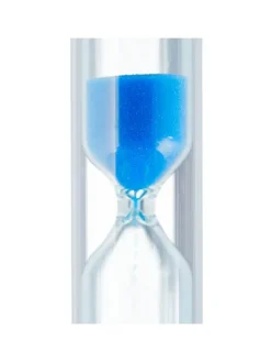 100x Sanduhr Zähneputzen in Weiß-Blau