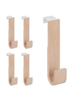 5x Türhaken in Weiß