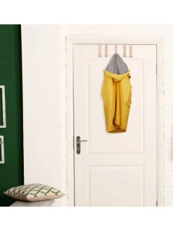 5x Türhaken in Weiß