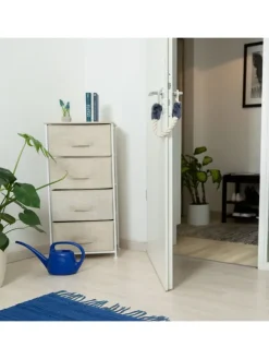 4x Türkordel in Beige/Blaugrau - 57 cm