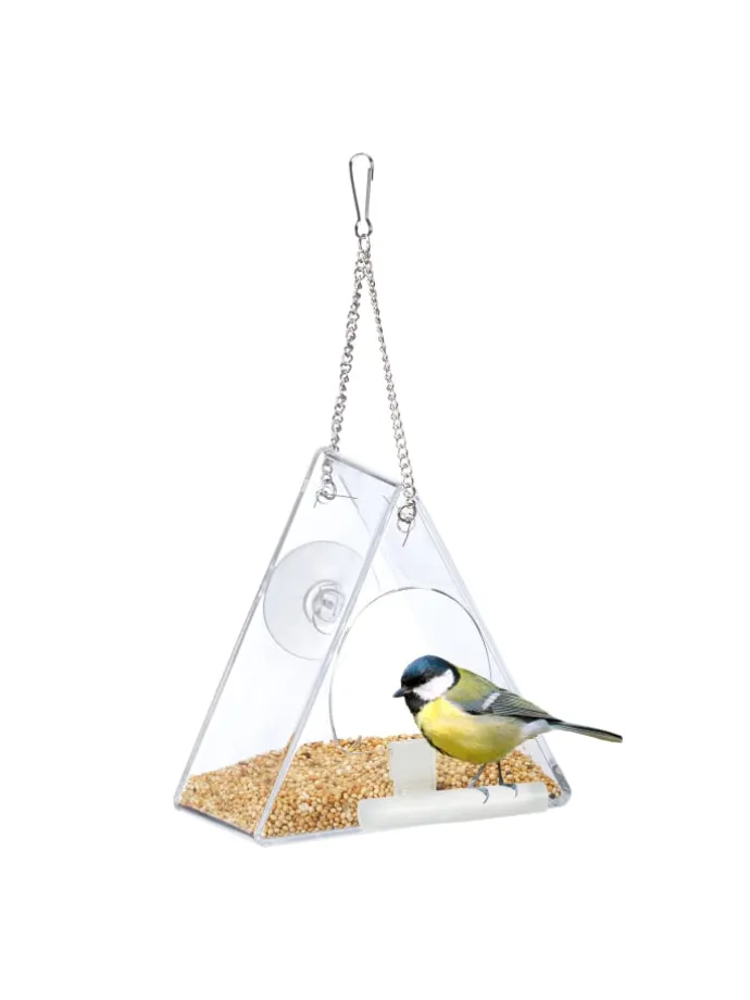 4x Vogelfutterhaus in Transparent