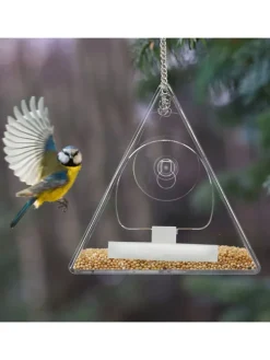 4x Vogelfutterhaus in Transparent