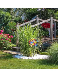 4x Windrad in Bunt - (B)35,5 x (H)73,5 x (T)15 cm