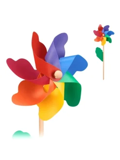 2x Windrad in Bunt - (B)18 x (H)47,5 x (T)8,5 cm
