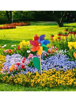 2x Windrad in Bunt - (B)18 x (H)47,5 x (T)8,5 cm