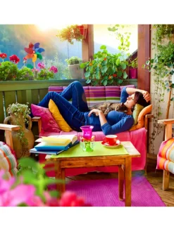 2x Windrad in Bunt - (B)18 x (H)47,5 x (T)8,5 cm