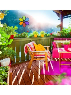 2x Windrad in Bunt - (B)27 x (H)66 x (T)7 cm