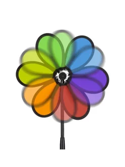 2x Windrad in Bunt - (B)27 x (H)66 x (T)7 cm