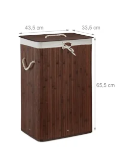 2x Wäschekorb in Braun/ Weiß - Je 83 l