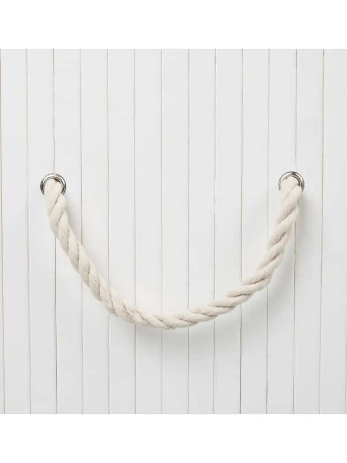 2x Wäschekorb in Natur/ Weiß - Je 83 l