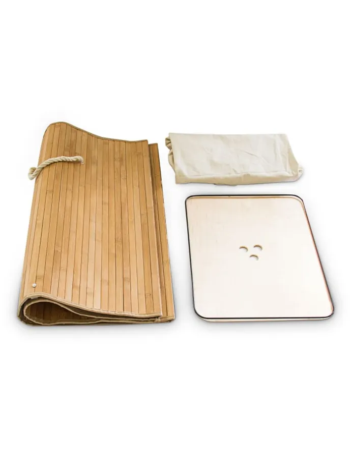 2x Wäschekorb in Natur/ Weiß - Je 83 l