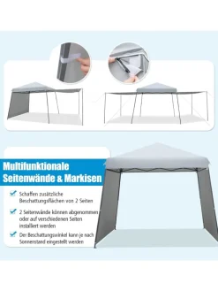 3x6m Faltpavillon in Grau