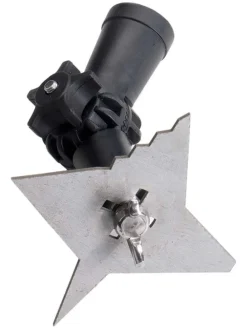 4-Zack Fugenkratzer in Schwarz/ Silber - Ø 10 cm