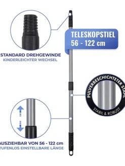 4-Zack Fugenkratzer in Schwarz/ Silber - Ø 10 cm