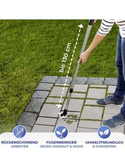 4-Zack Fugenkratzer in Schwarz/ Silber - Ø 10 cm