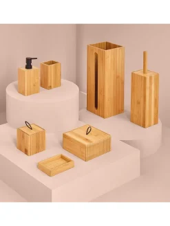 Zahnbürstenhalter in Helllbraun - (B)8,4 x (H)12,6 x (T)6,6 cm