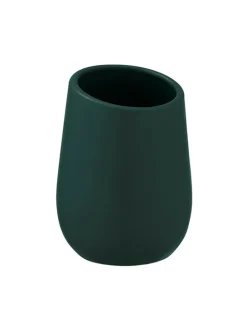 Zahnputzbecher in Dunkelgrün - (H)11 x Ø 8 cm