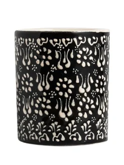 Zahnputzbecher "Night" in Schwarz - (H)9,5 x Ø 8 cm