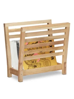 Zeitungsständer Walnuss in Natur