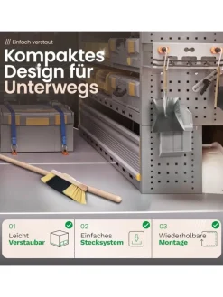 Zimmerbesen mit Stiel FEINE KUNSTBORSTEN Besen weiche Borsten dicht be in Braun