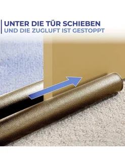 Zugluft-Stopper in Braun - (B)80 x (H)13 cm