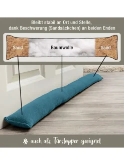 Zugluftstopper London in türkis