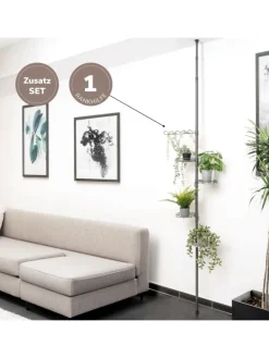 Zusatz-Rankhilfe, Rankelhilfe für Teleskop-Blumenregal, grau