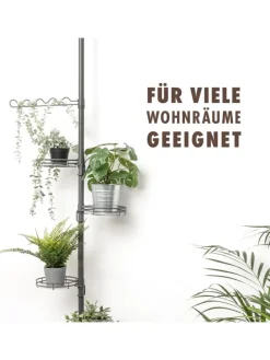 Zusatz-Rankhilfe, Rankelhilfe für Teleskop-Blumenregal, grau