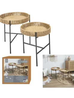 Zweisatztisch ''Pampa'' in Hellbraun/ Schwarz