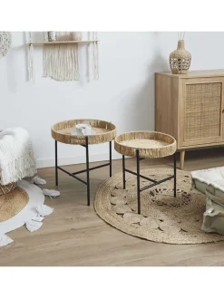 Zweisatztisch ''Pampa'' in Hellbraun/ Schwarz