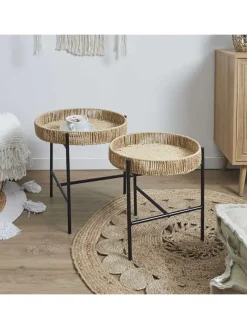 Zweisatztisch ''Pampa'' in Hellbraun/ Schwarz