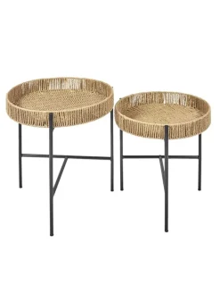 Zweisatztisch ''Pampa'' in Hellbraun/ Schwarz